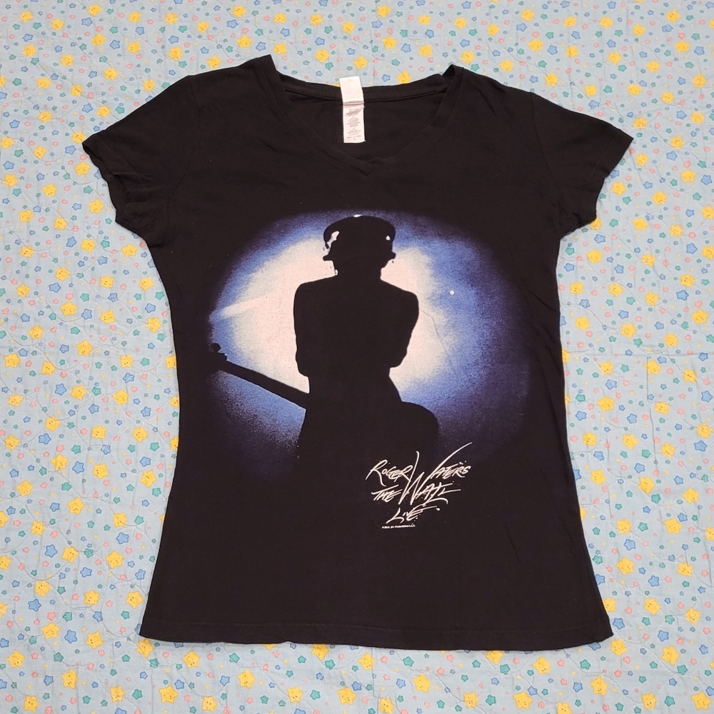 🎧 Roger Waters 💧🎸 Concert Shirt 🧱 The Wall 🎶 Live 🔺️🌈  Pink Floyd Small